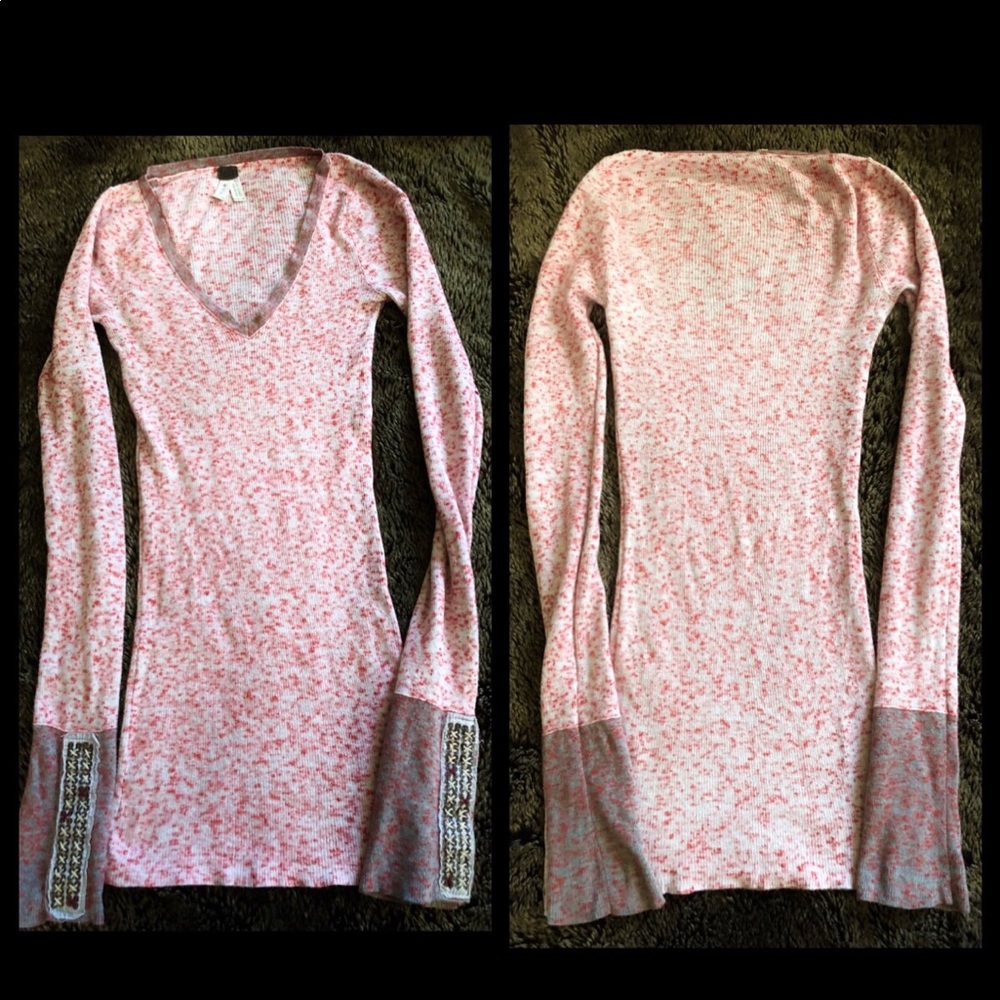 Free People freckles cuff sweater thermal top - Picture 1 of 3